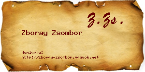 Zboray Zsombor névjegykártya